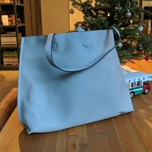 Grey + White Reversible Tote